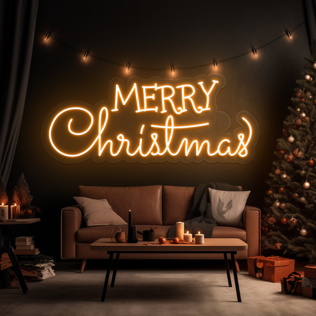 Merry Christmas Semn Luminos Led