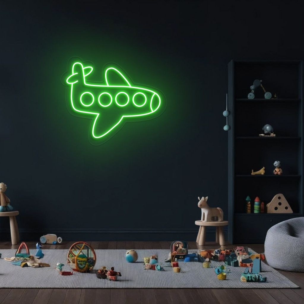 Avion Semn Luminos Neon Led