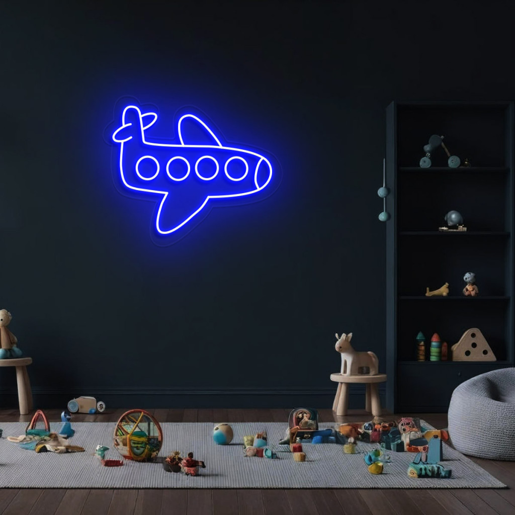 Avion Semn Luminos Neon Led