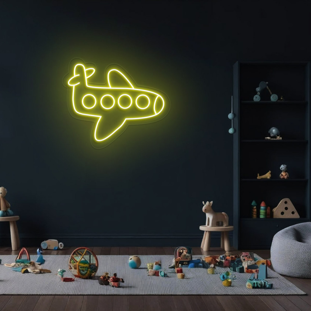 Avion Semn Luminos Neon Led