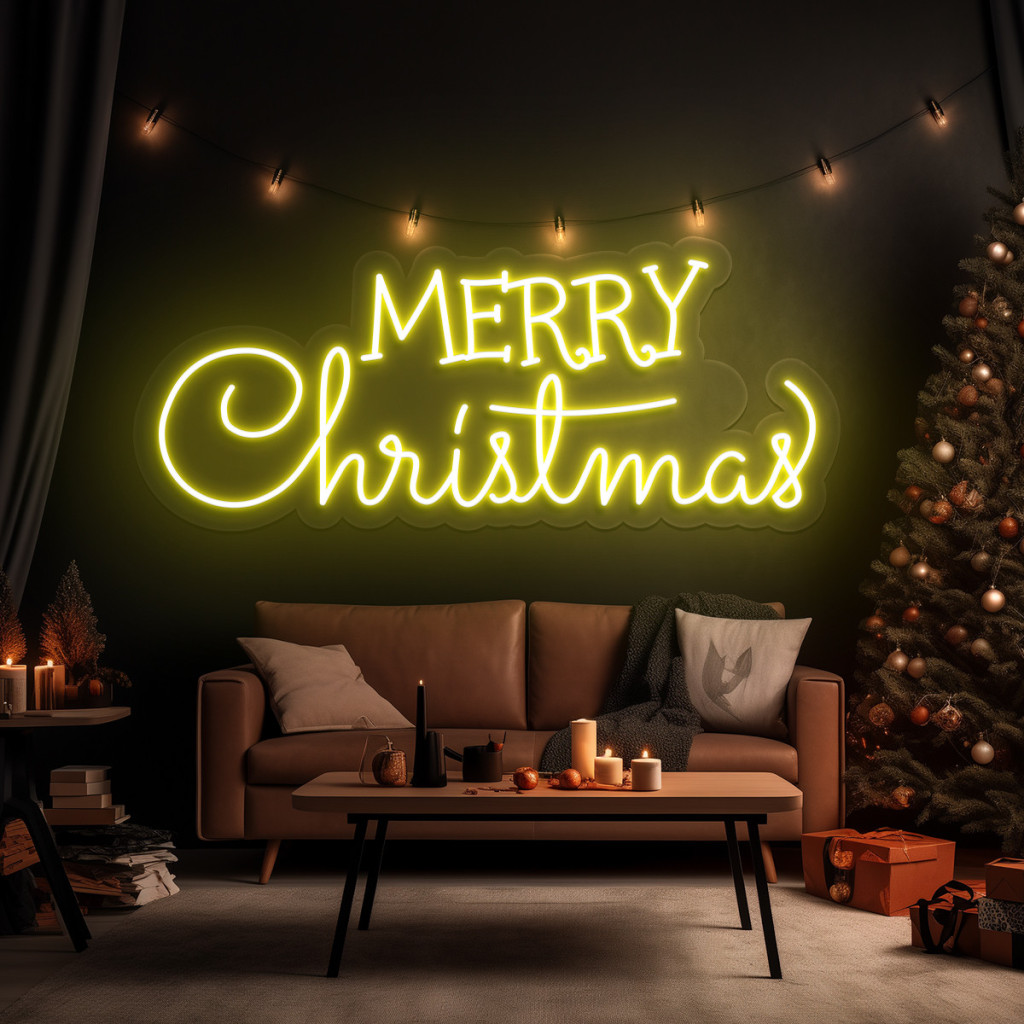 Merry Christmas Semn Luminos Led