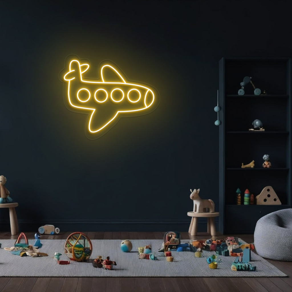 Avion Semn Luminos Neon Led