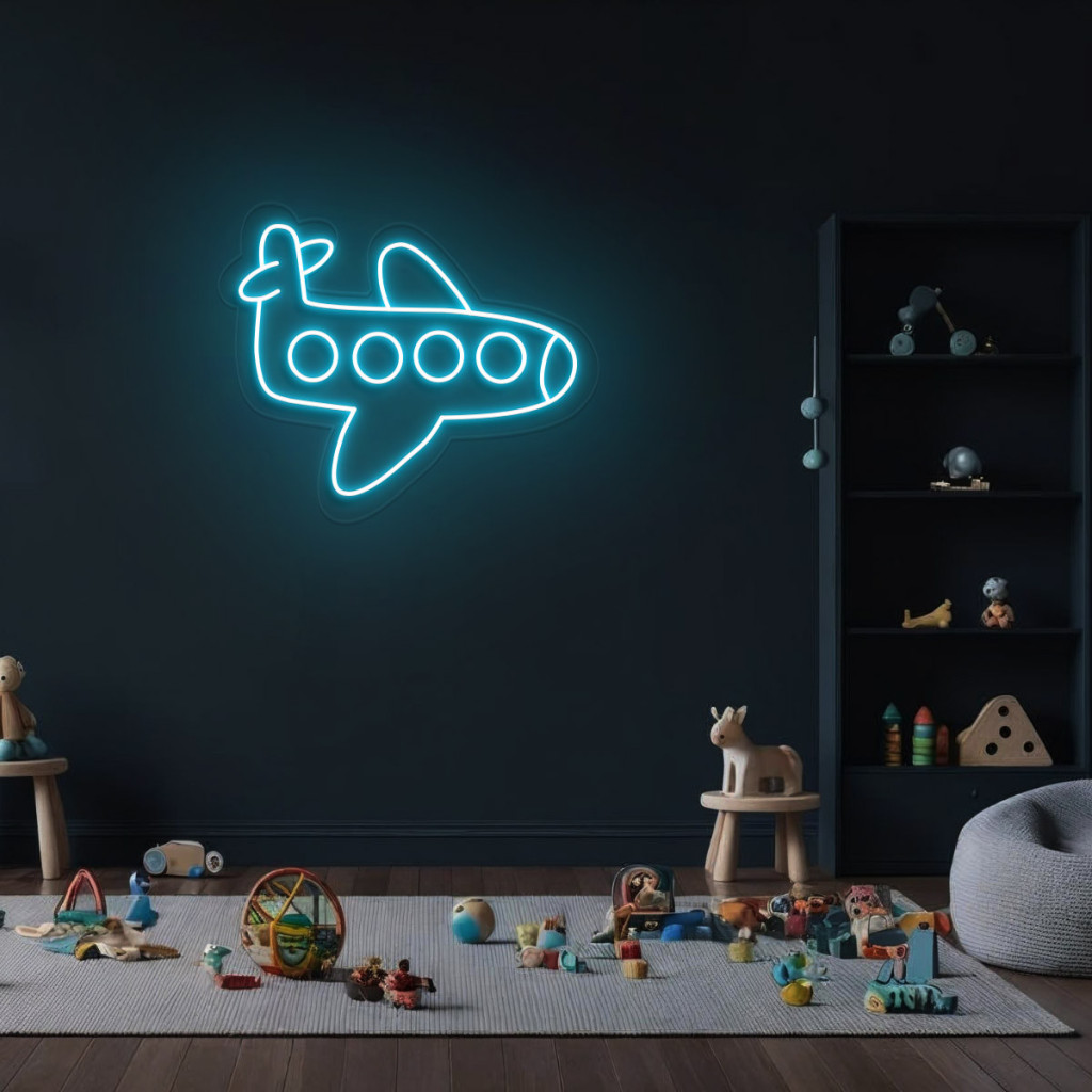 Avion Semn Luminos Neon Led
