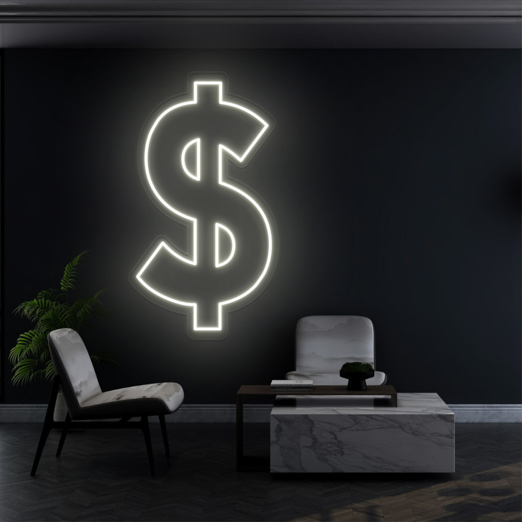 Dolar Semn Luminos Neon Led