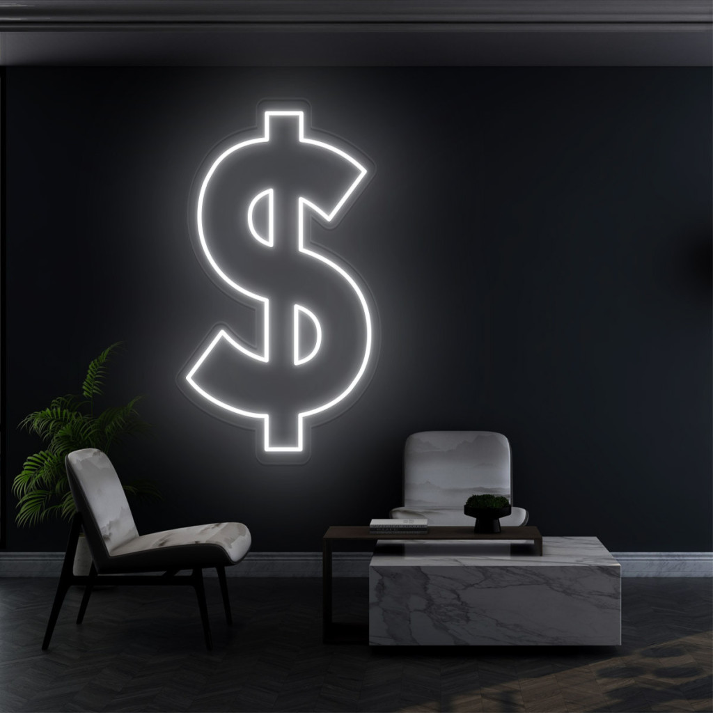 Dolar Semn Luminos Neon Led