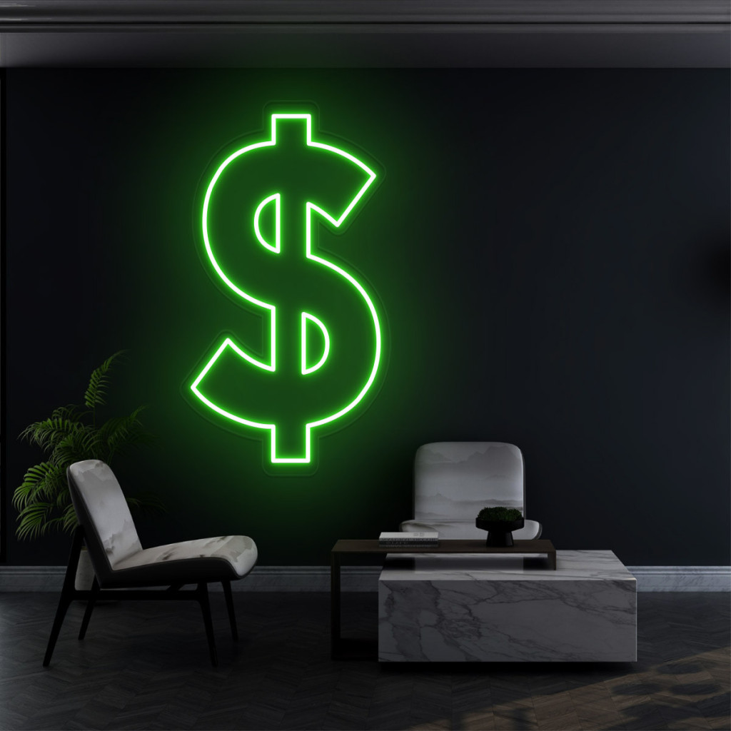 Dolar Semn Luminos Neon Led
