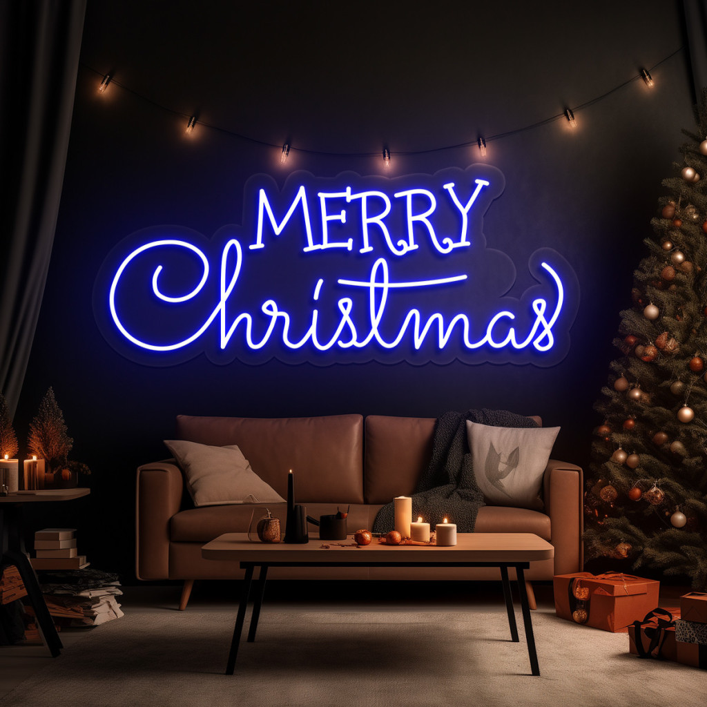 Merry Christmas Semn Luminos Led
