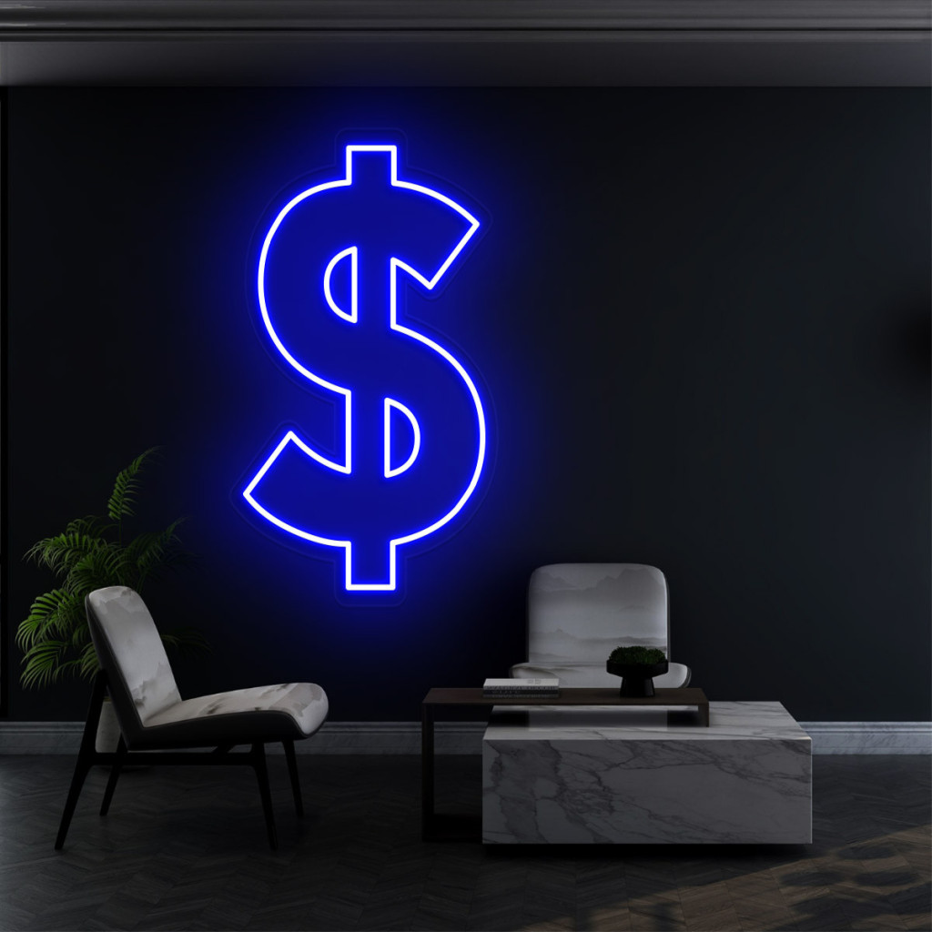 Dolar Semn Luminos Neon Led
