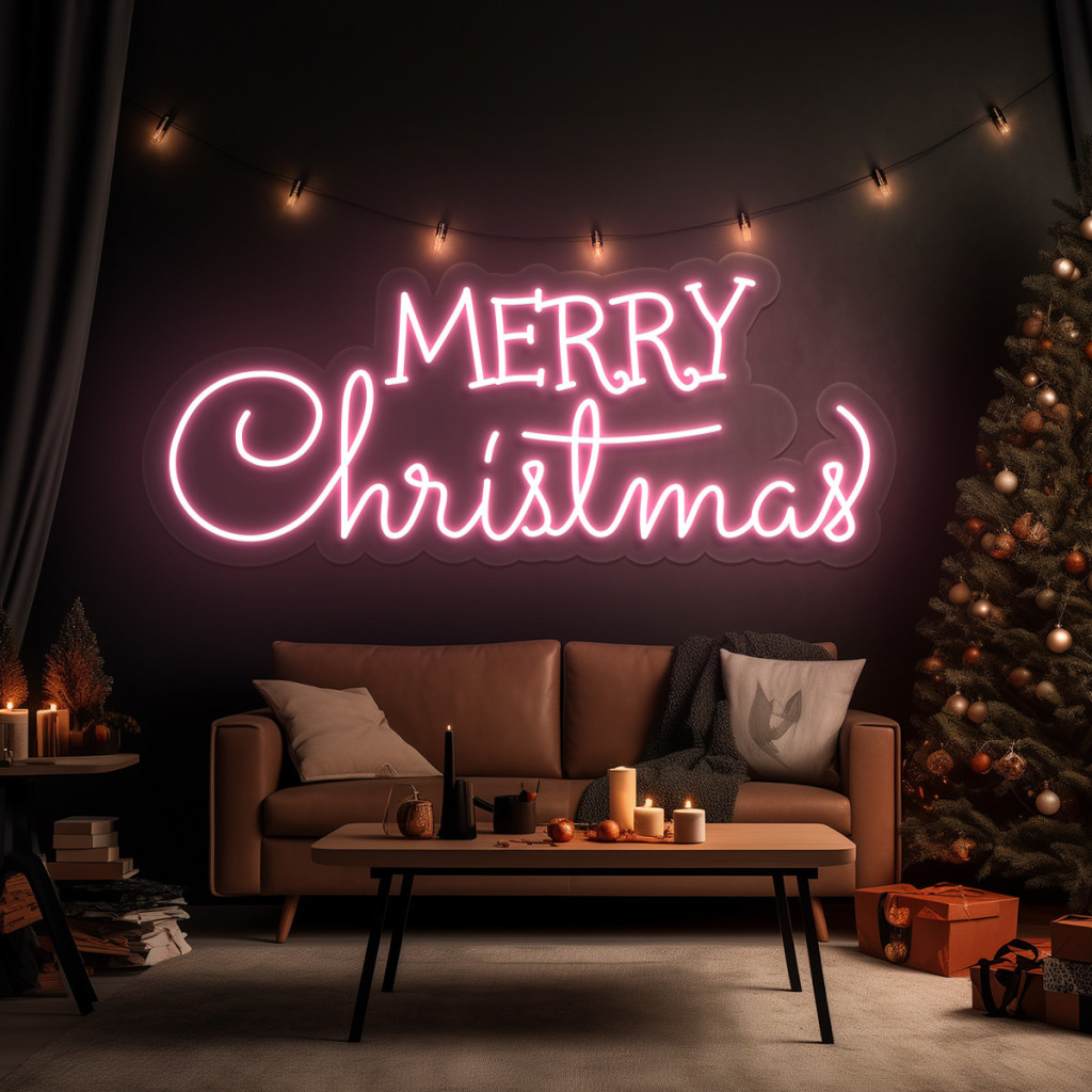 Merry Christmas Semn Luminos Led