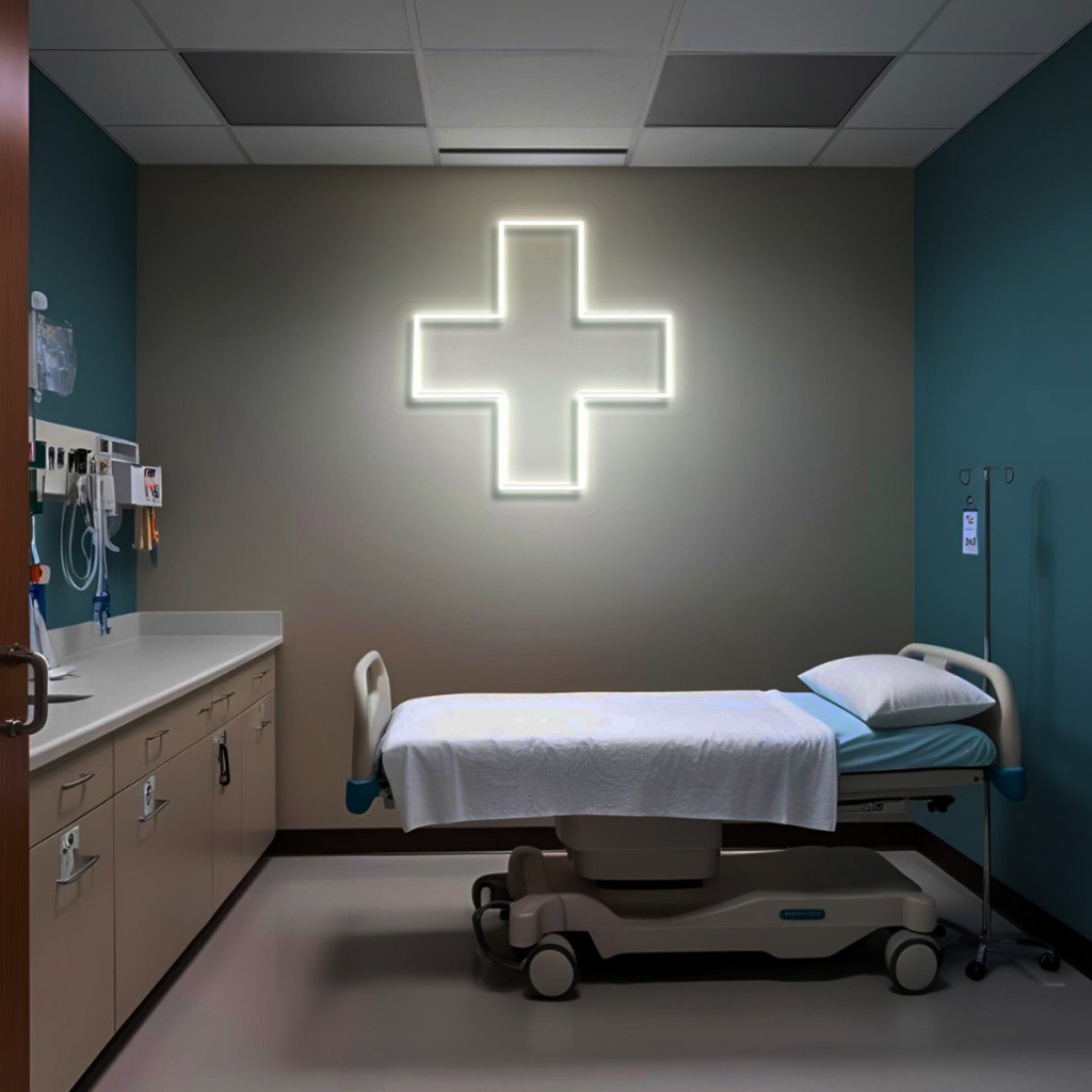 Cruce Medicală  Semn Luminos Neon Led 2