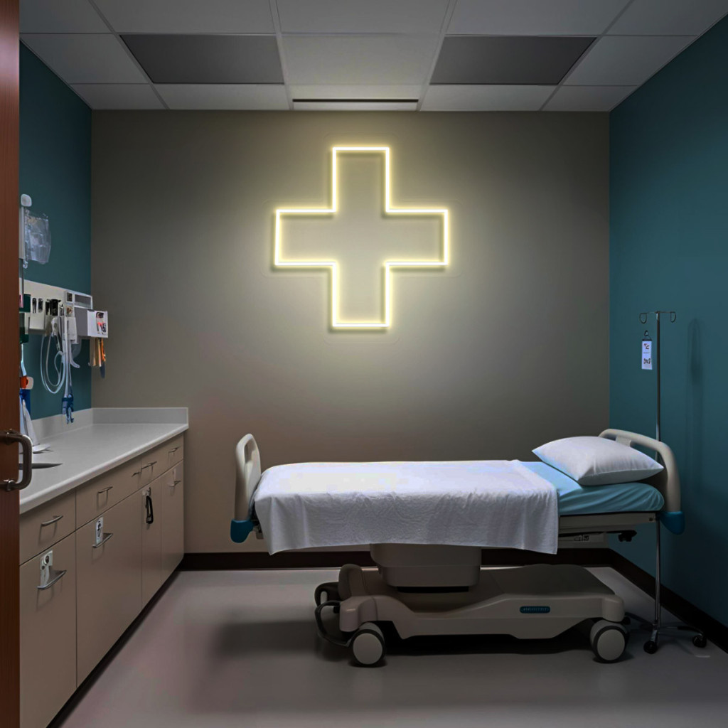 Cruce Medicală  Semn Luminos Neon Led