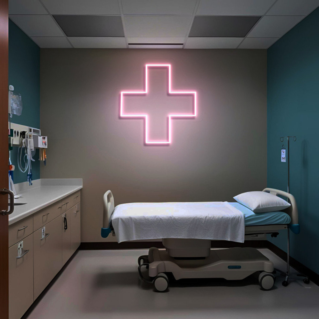 Cruce Medicală  Semn Luminos Neon Led