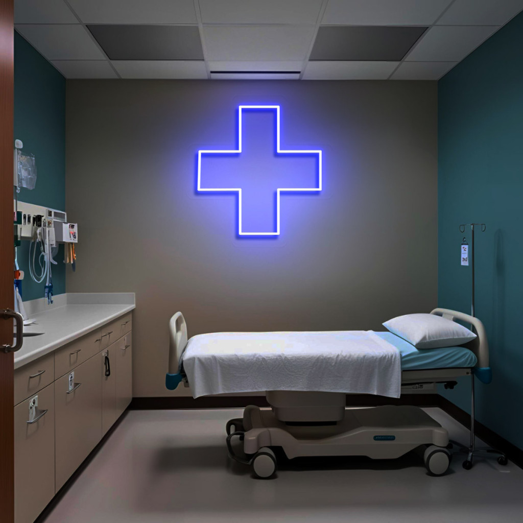 Cruce Medicală  Semn Luminos Neon Led