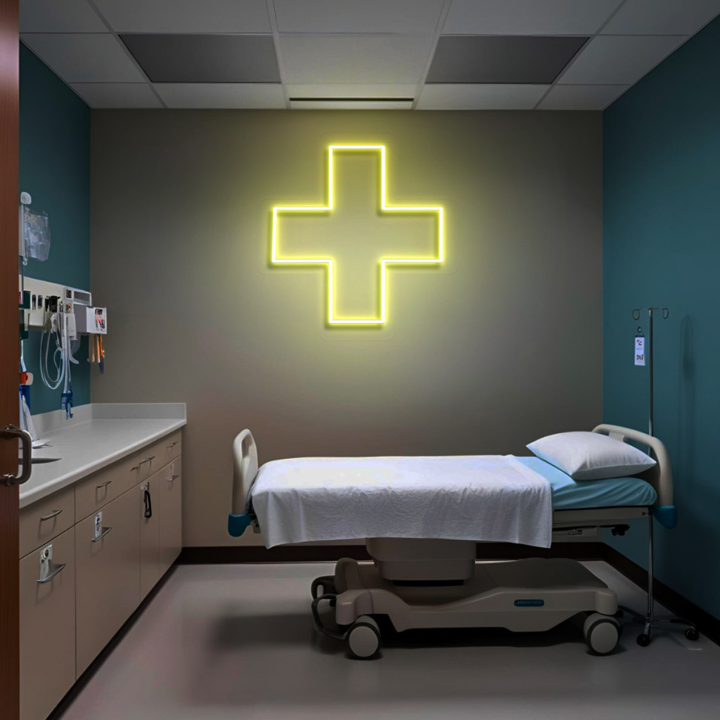 Cruce Medicală  Semn Luminos Neon Led
