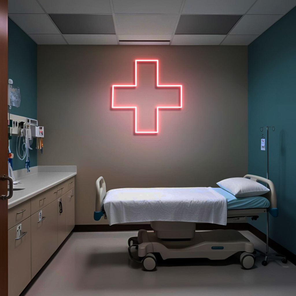 Cruce Medicală  Semn Luminos Neon Led