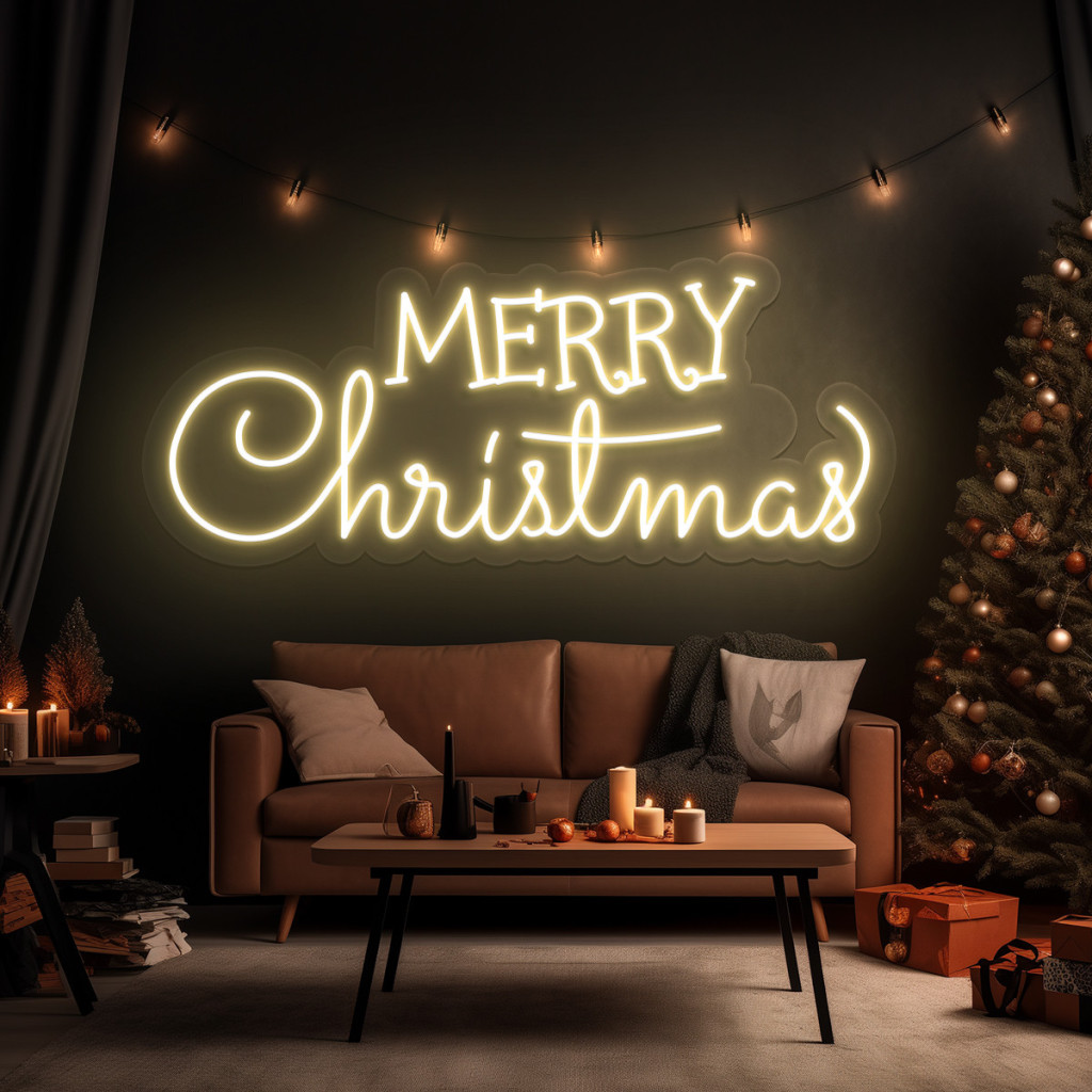 Merry Christmas Semn Luminos Led