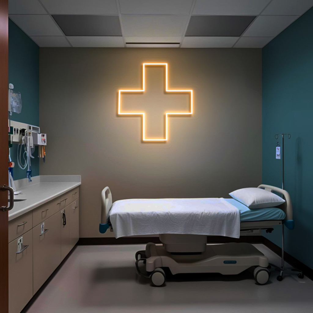 Cruce Medicală  Semn Luminos Neon Led