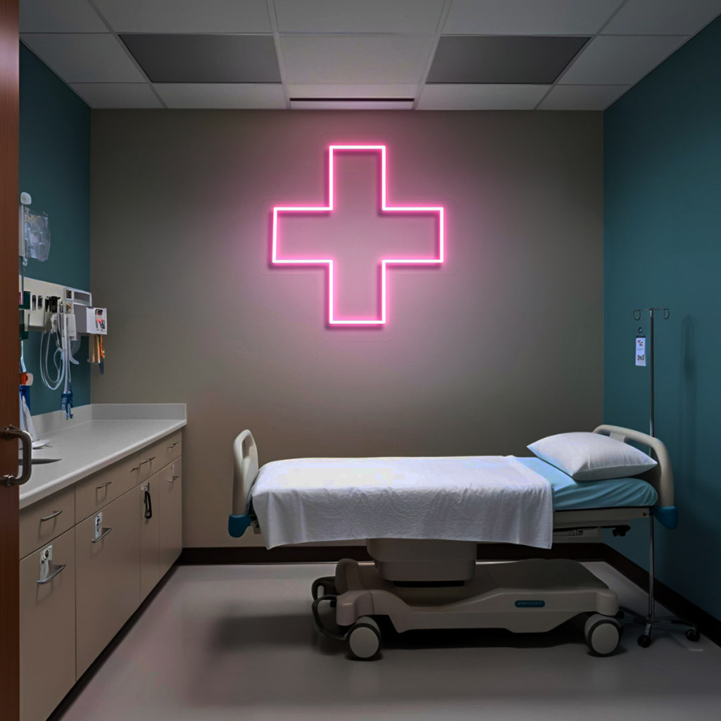 Cruce Medicală  Semn Luminos Neon Led