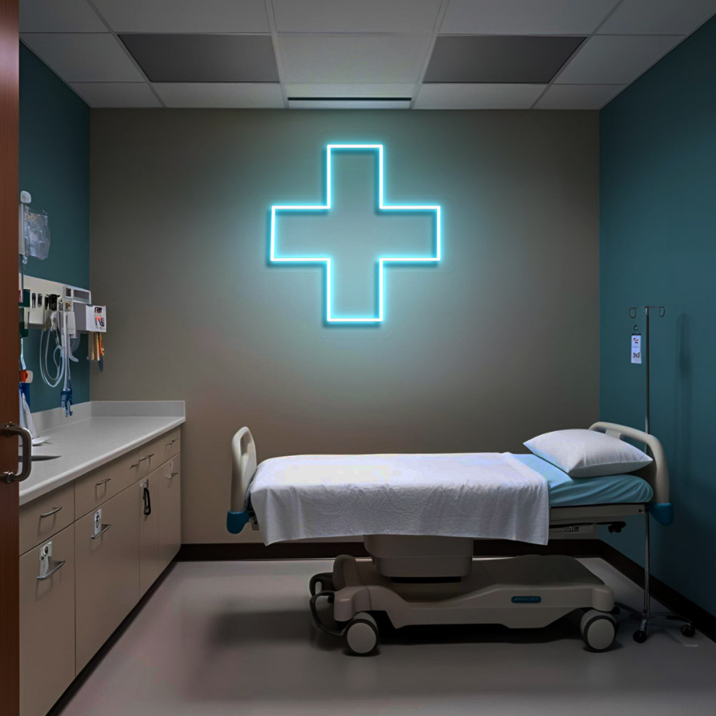 Cruce Medicală  Semn Luminos Neon Led