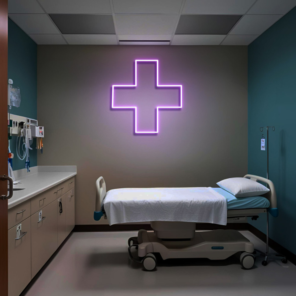 Cruce Medicală  Semn Luminos Neon Led