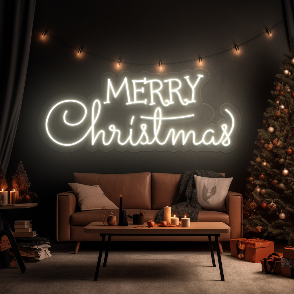 Merry Christmas Semn Luminos Led