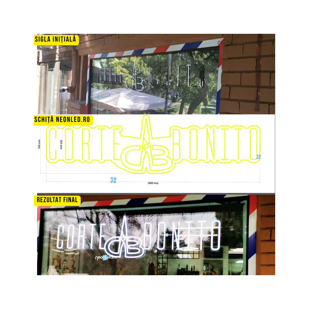 Semn LED Personalizat Salon Beauty Timisoara