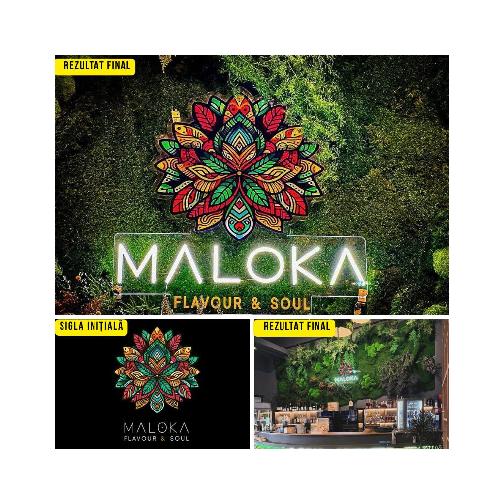 Semn LED Personalizat Maloka București 2
