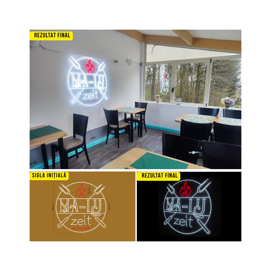 Semn LED Personalizat Restaurant Germania