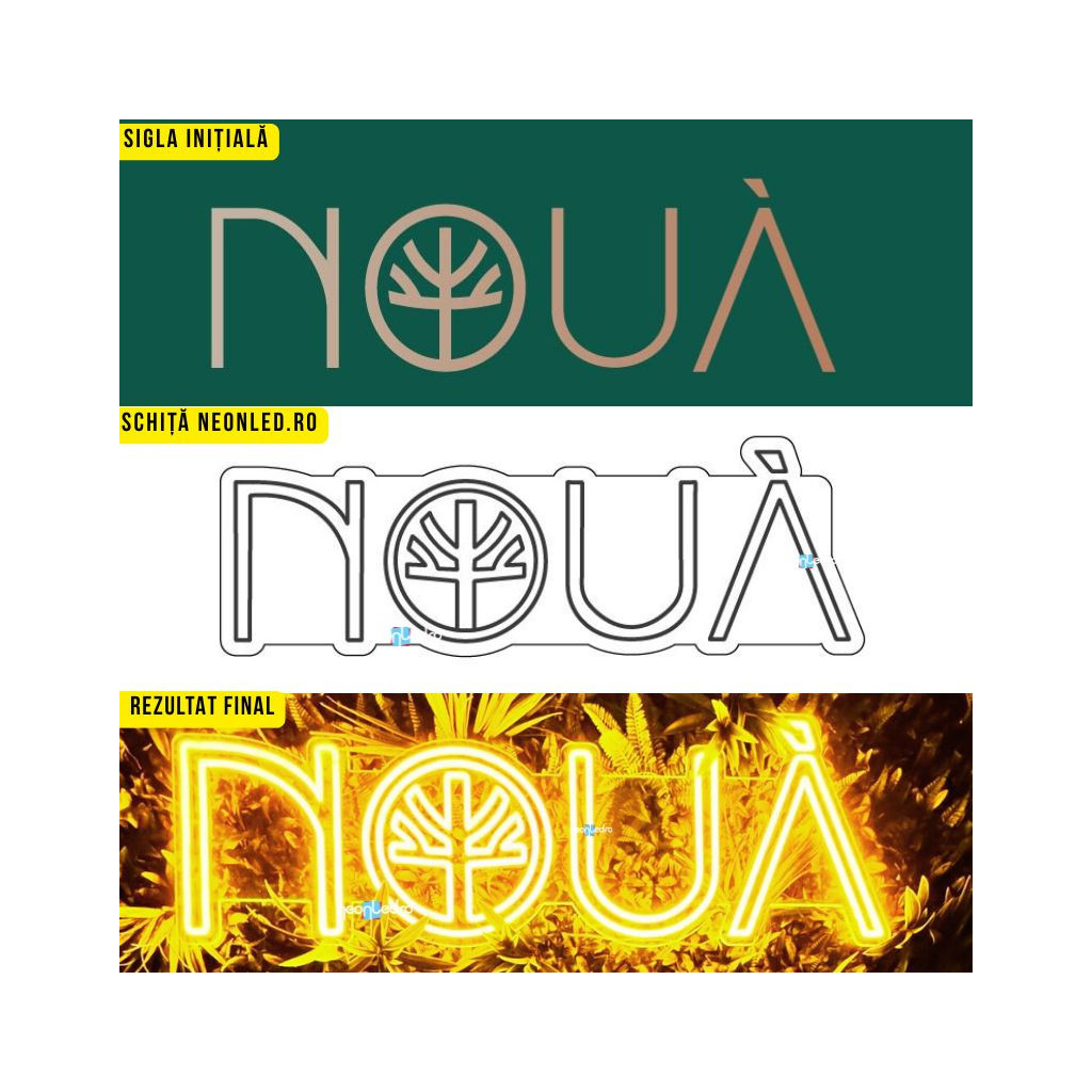 Semn LED Personalizat Restaurant Noua Timisoara 2