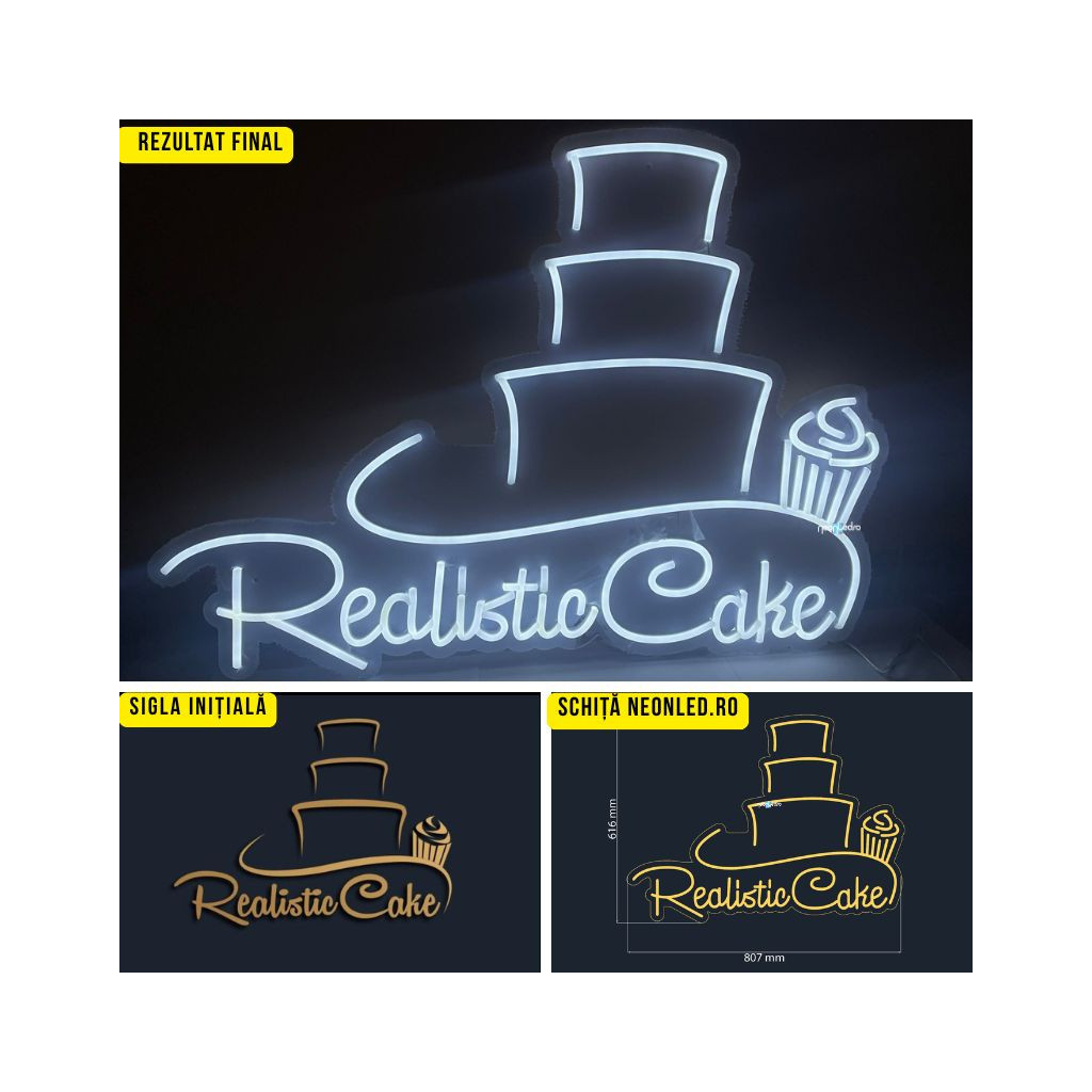 Semn LED Personalizat Cofetărie Arad