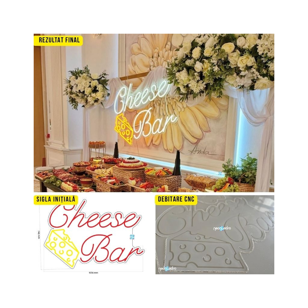Semn LED Personalizat Cheese Bar