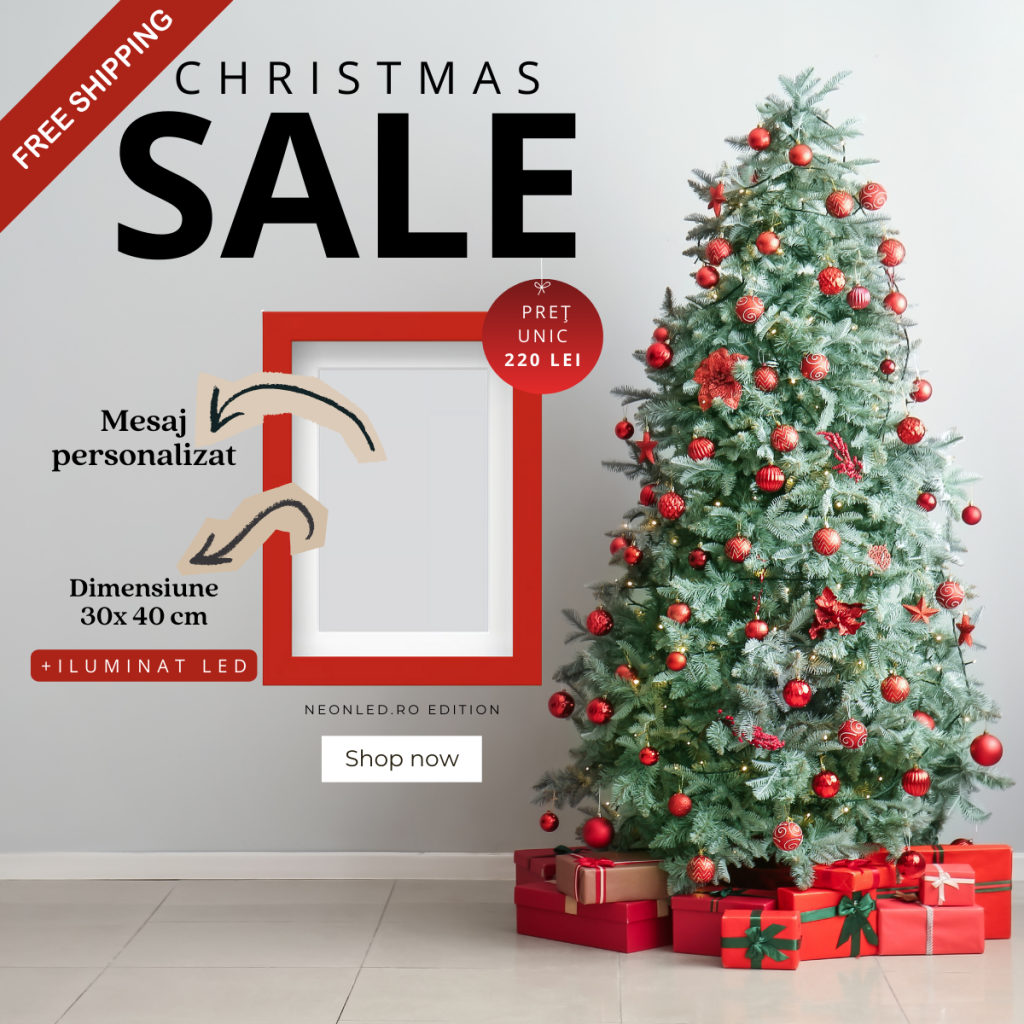 Tablou LED Verset Biblie de Crăciun